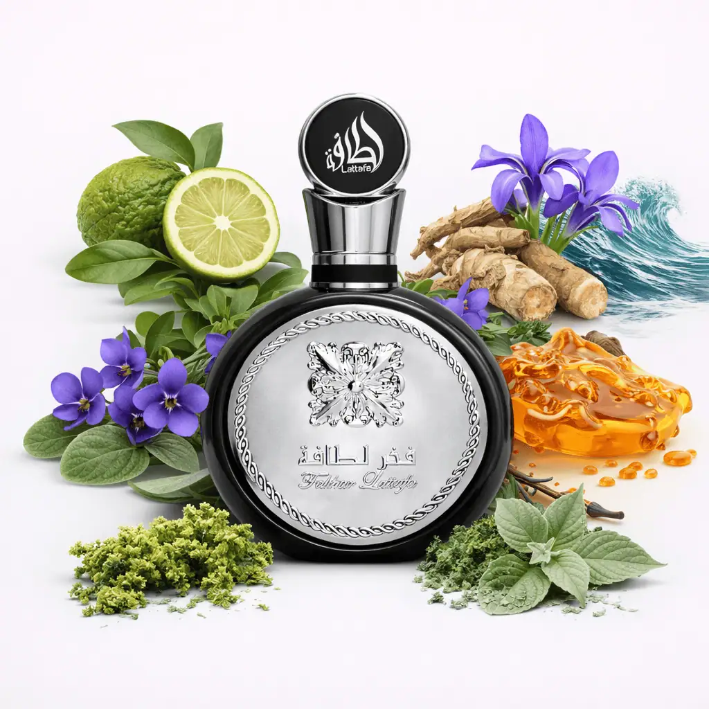Lattafa Fakhar Homme Eau de Parfum 100ml - Herrenduft mit Bergamotte, Orris & Patchouli - Frisch & Elegant 3 Lattafa Fakhar along with notes