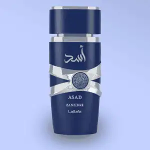 Duftflakon von Lattafa Asad Zanzibar mit Vanille & Kokosnoten.