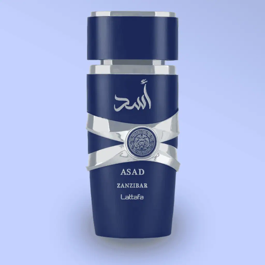 Lattafa Asad Zanzibar Eau de Parfum 100ml – Exotic Vanilla & Coconut Men’s Fragrance 1 Duftflakon von Lattafa Asad Zanzibar mit Vanille & Kokosnoten.
